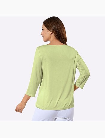 T-shirt à Manches 3/4 Viscose Douce Et Fluide - Taille Standard - Witt
