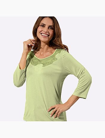 T-shirt à Manches 3/4 Viscose Douce Et Fluide - Taille Standard - Witt