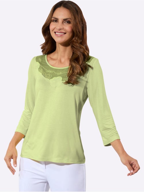 T-shirt à Manches 3/4 Viscose Douce Et Fluide - Taille Standard - Witt - Kiabi T-shirt à Manches 3/4 Viscose Douce Et Fluide - Taille Standard - Witt - Kiabi