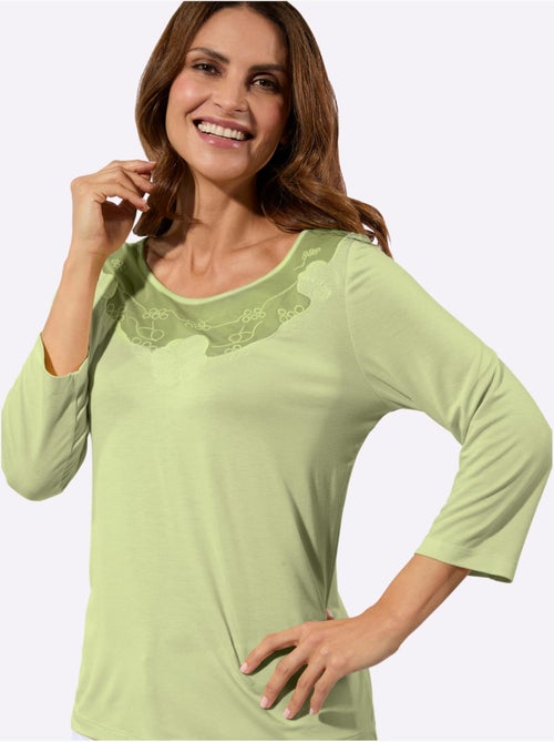 T-shirt à Manches 3/4 Viscose Douce Et Fluide - Taille Standard - Witt - Kiabi T-shirt à Manches 3/4 Viscose Douce Et Fluide - Taille Standard - Witt - Kiabi