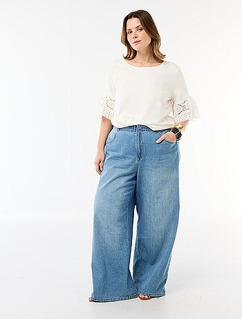 T-shirt à manches courte en macramé