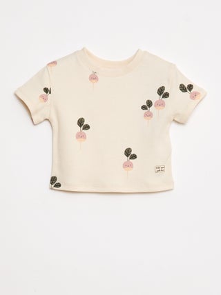 T-shirt à manches courte imprimé - cradle to cradle