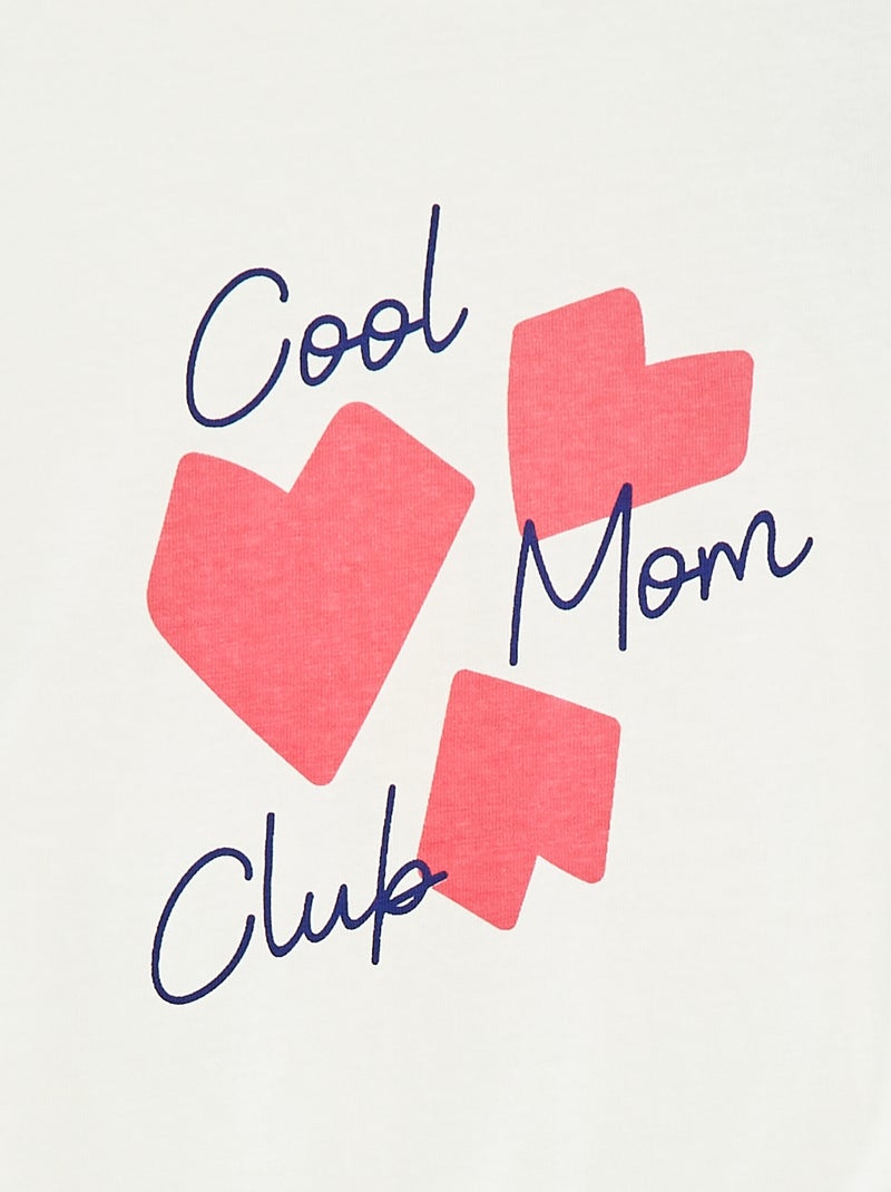 T-shirt à manches courtes - Fête des mères BLANC - Kiabi