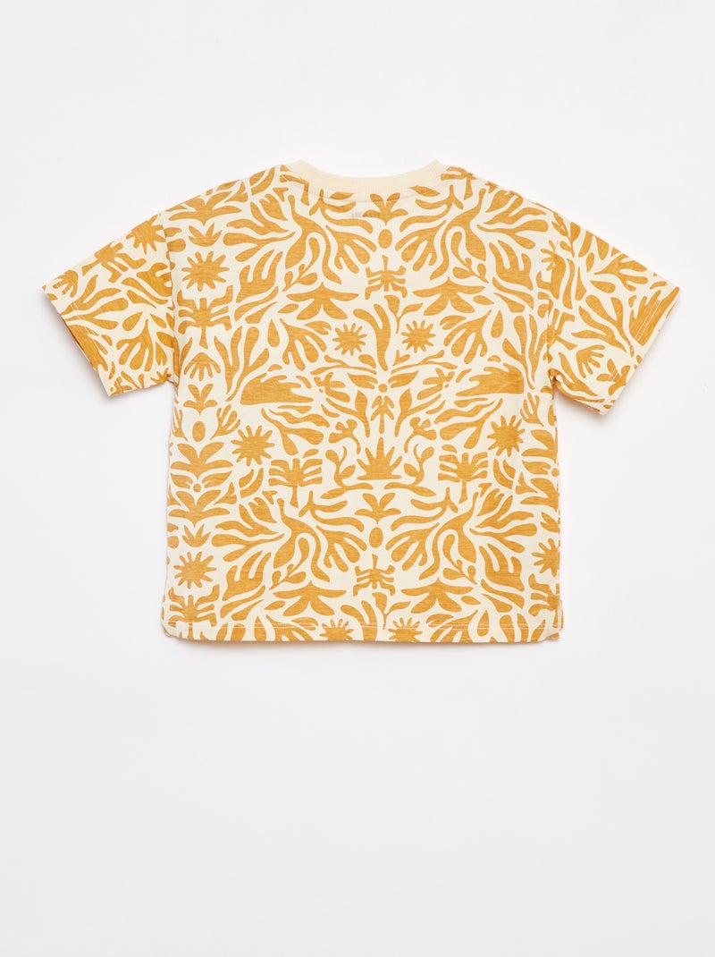 T-shirt à manches courtes - Grafik Edition Jaune - Kiabi