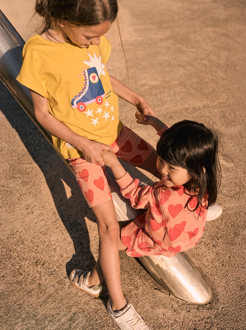 T-shirt à manches courtes - Grafik Edition Jaune - Kiabi