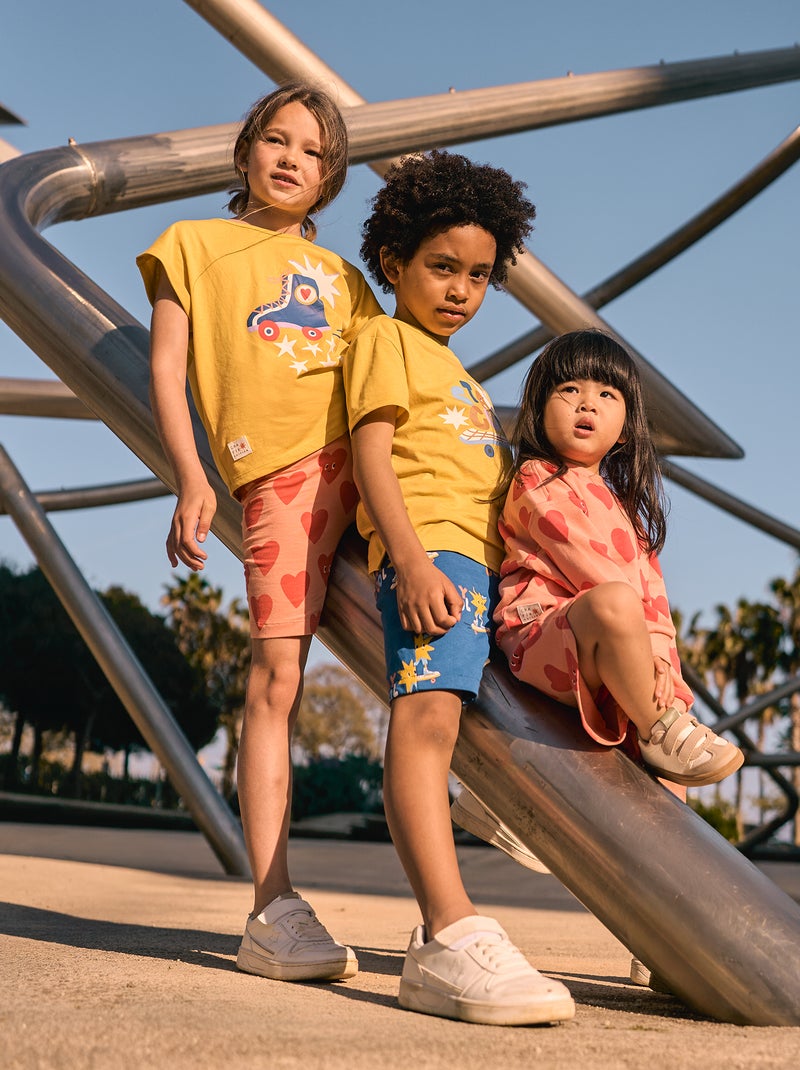 T-shirt à manches courtes - Grafik Edition Jaune - Kiabi