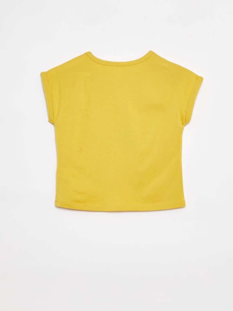 T-shirt à manches courtes - Grafik Edition Jaune - Kiabi