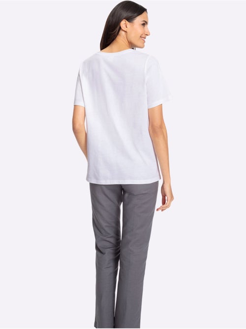 T-shirt à Manches Courtes 50% Coton - Taille Standard - Witt - Kiabi T-shirt à Manches Courtes 50% Coton - Taille Standard - Witt - Kiabi