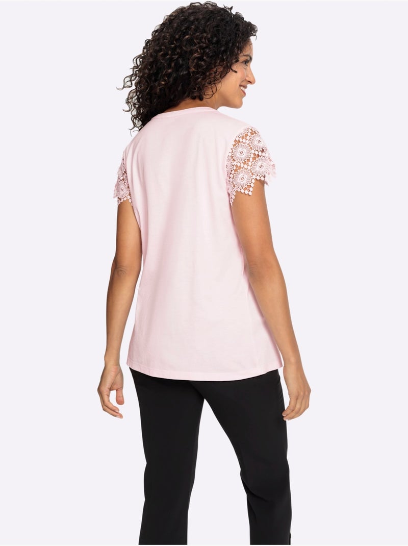 T-shirt à Manches Courtes 50% Coton Et 50% Modal - Taille Standard - Witt Rose clair - Kiabi