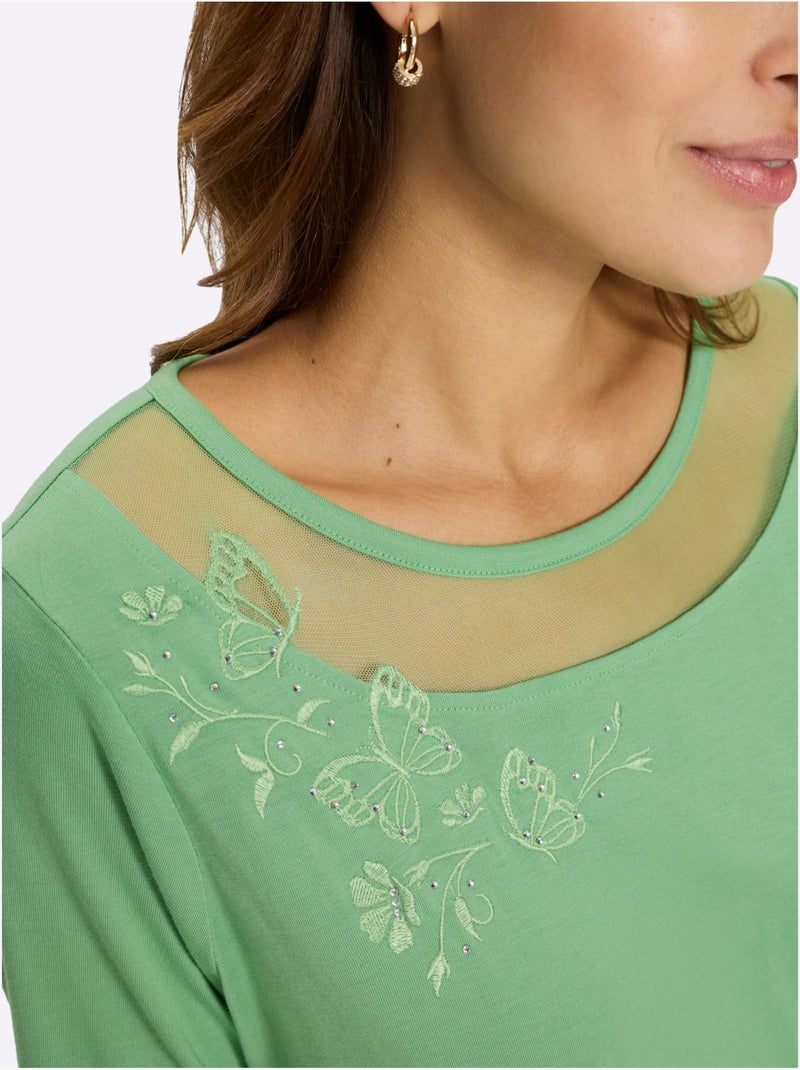 T-shirt à Manches Courtes 50% Coton Et 50% Modal - Taille Standard - Witt Vert - Kiabi