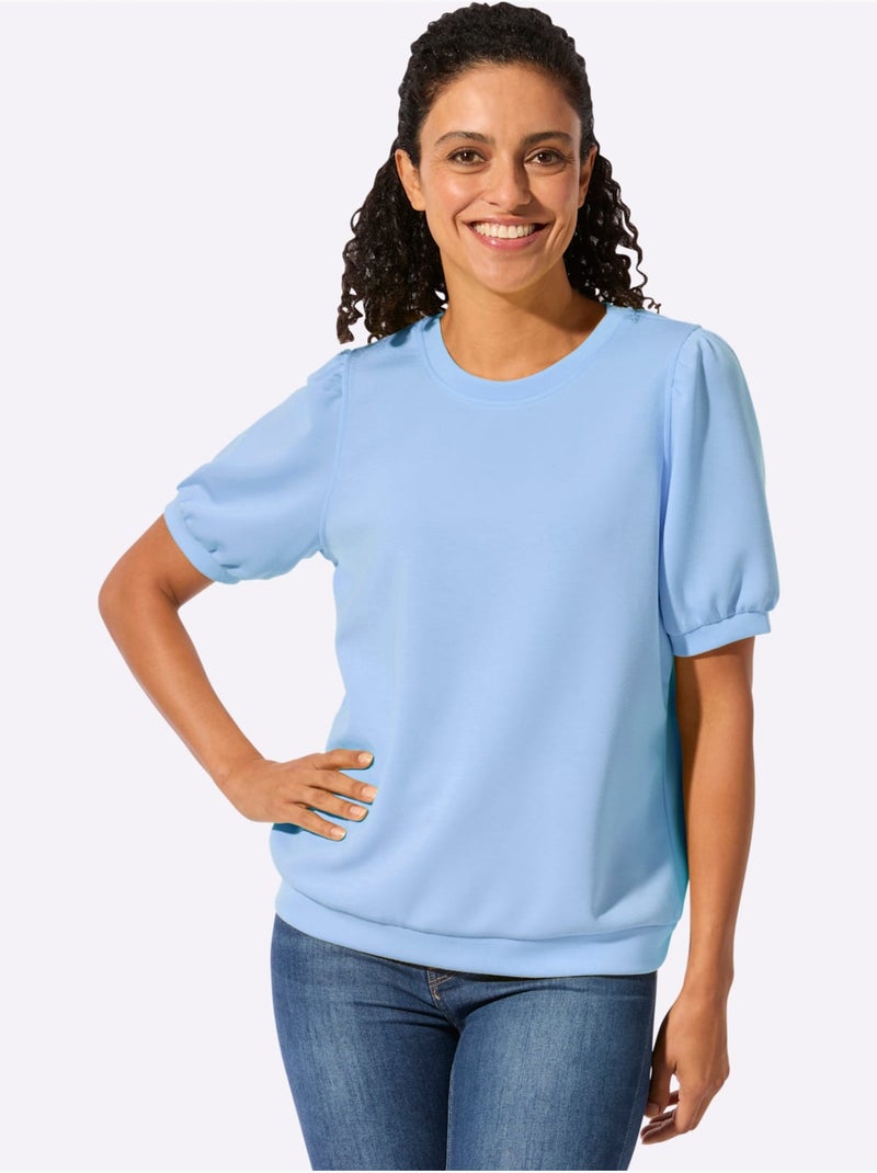 T-shirt à manches courtes 50% modal - taille standard - witt Bleu ciel - Kiabi