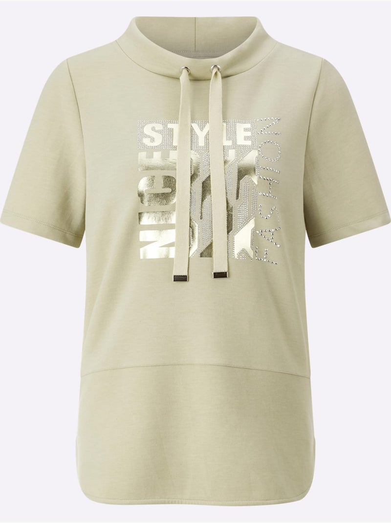 T-shirt à Manches Courtes 50% Modal - Taille Standard - Witt Sable - Kiabi