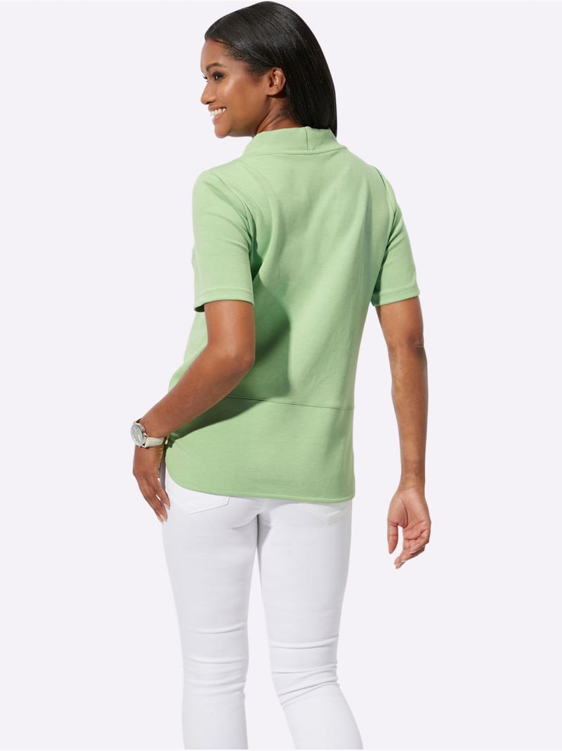 T-shirt à Manches Courtes 50% Modal - Taille Standard - Witt Vert - Kiabi