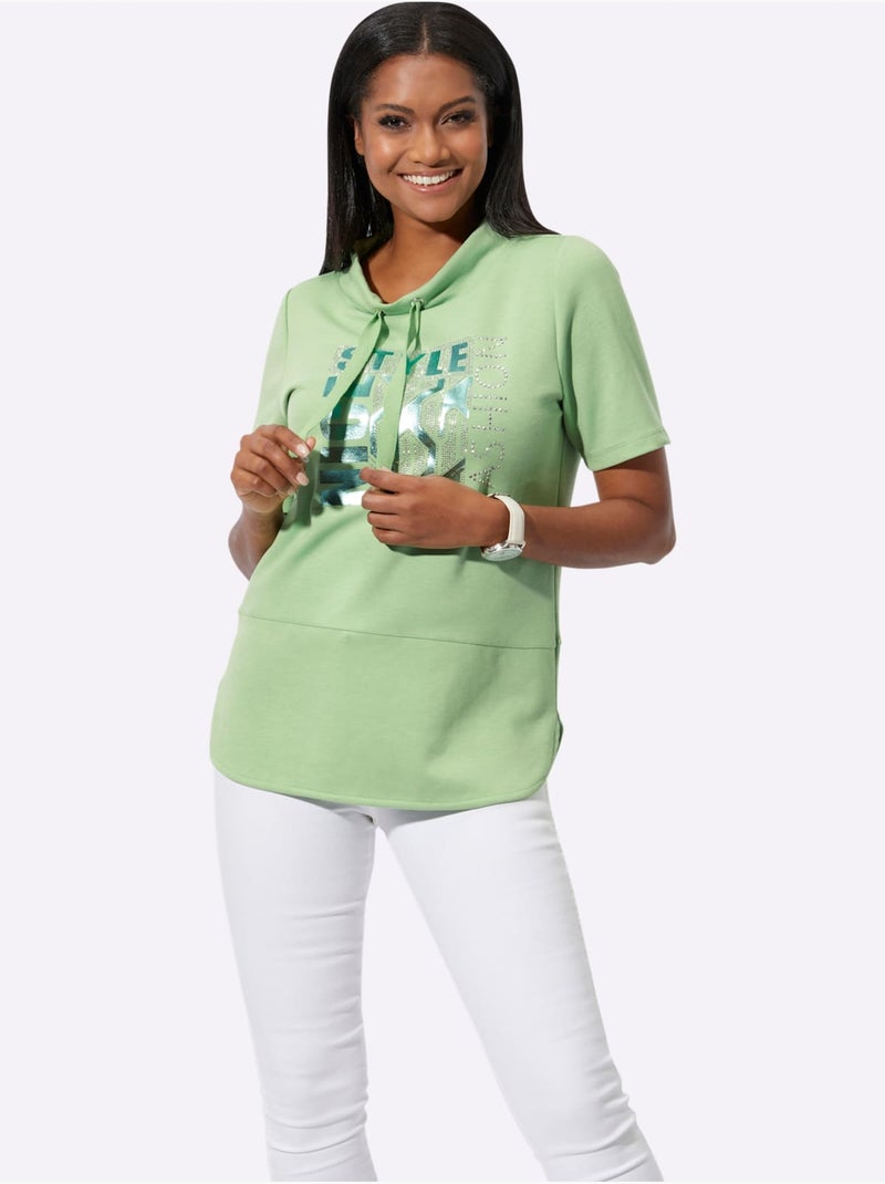 T-shirt à Manches Courtes 50% Modal - Taille Standard - Witt Vert - Kiabi