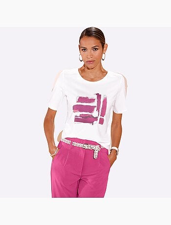 T-shirt à Manches Courtes 95% Coton - Taille Standard - helline