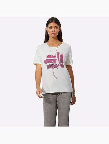 T-shirt à Manches Courtes 95% Coton - Taille Standard - helline