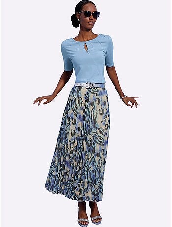 T-shirt à Manches Courtes 95% Lyocell (tencel) - Taille Standard - Helline