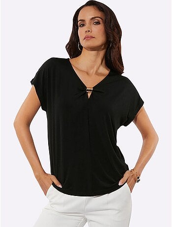 T-shirt à Manches Courtes 95% Modal - Taille Standard - Helline