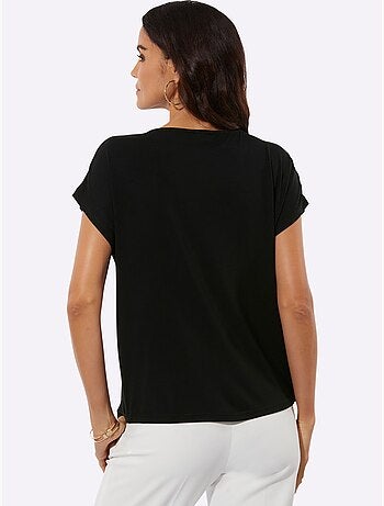 T-shirt à Manches Courtes 95% Modal - Taille Standard - Helline