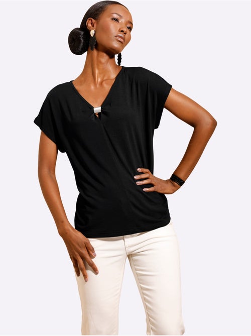 T-shirt à Manches Courtes 95% Modal - Taille Standard - helline - Kiabi