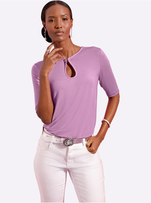 T-shirt à manches courtes 95% modal - taille standard - helline - Kiabi T-shirt à manches courtes 95% modal - taille standard - helline - Kiabi