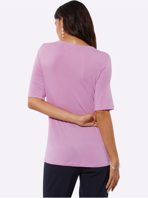 T-shirt à manches courtes 95% modal - taille standard - helline - Kiabi T-shirt à manches courtes 95% modal - taille standard - helline - Kiabi