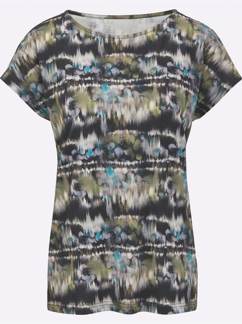 T-shirt à Manches Courtes 95% Modal - Taille Standard - Helline Vert clair - Kiabi