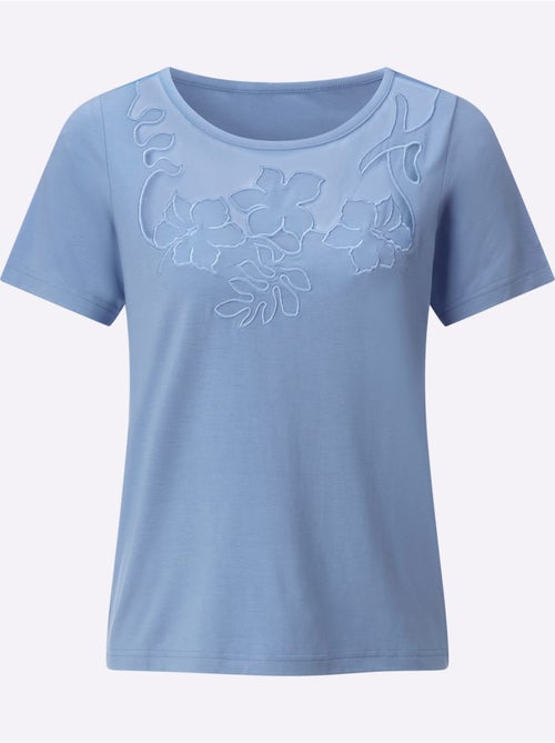 T-shirt à Manches Courtes 95% Viscose (ecovero) - Taille Standard - Helline - Kiabi T-shirt à Manches Courtes 95% Viscose (ecovero) - Taille Standard - Helline - Kiabi