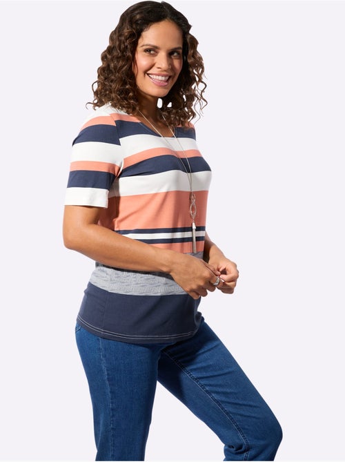 T-shirt à Manches Courtes 95% Viscose (ecovero) - Taille Standard - Witt - Kiabi T-shirt à Manches Courtes 95% Viscose (ecovero) - Taille Standard - Witt - Kiabi