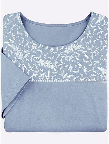 T-shirt à Manches Courtes à Encolure Ronde - Taille Standard - Moda Vilona