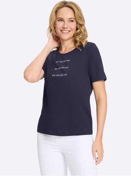 T-shirt à Manches Courtes à Encolure Ronde - Taille Standard - Moda Vilona - Kiabi T-shirt à Manches Courtes à Encolure Ronde - Taille Standard - Moda Vilona - Kiabi