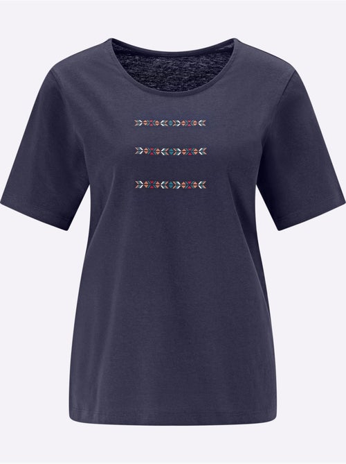 T-shirt à Manches Courtes à Encolure Ronde - Taille Standard - Moda Vilona - Kiabi T-shirt à Manches Courtes à Encolure Ronde - Taille Standard - Moda Vilona - Kiabi