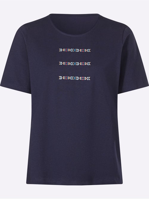 T-shirt à Manches Courtes à Encolure Ronde - Taille Standard - Moda Vilona - Kiabi T-shirt à Manches Courtes à Encolure Ronde - Taille Standard - Moda Vilona - Kiabi