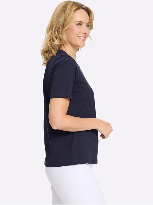 T-shirt à Manches Courtes à Encolure Ronde - Taille Standard - Moda Vilona - Kiabi T-shirt à Manches Courtes à Encolure Ronde - Taille Standard - Moda Vilona - Kiabi