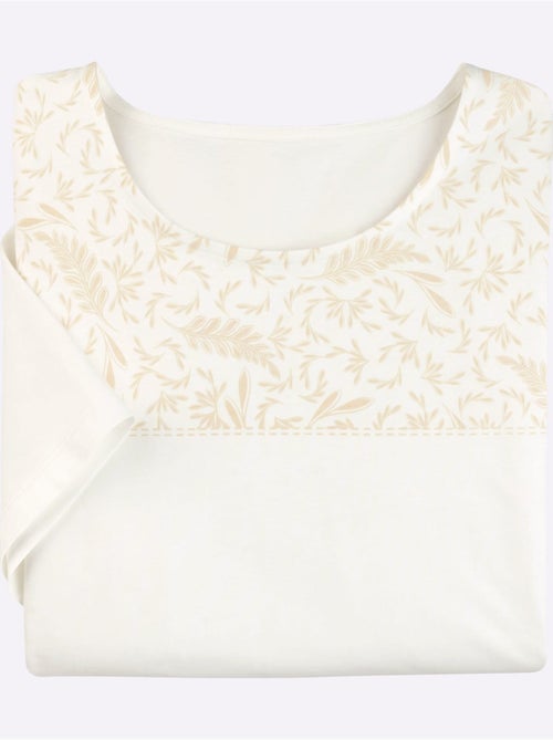 T-shirt à Manches Courtes à Encolure Ronde - Taille Standard - Moda Vilona - Kiabi