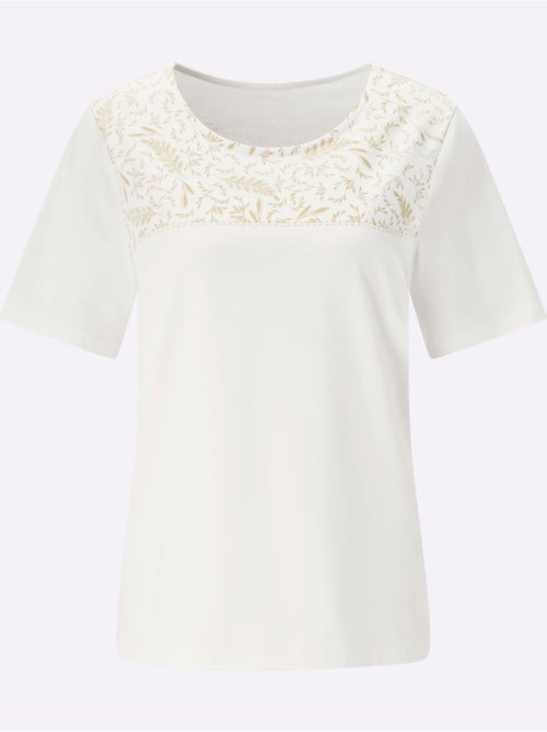 T-shirt à Manches Courtes à Encolure Ronde - Taille Standard - Moda Vilona - Kiabi