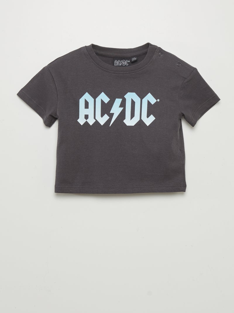 T-shirt à manches courtes 'ACDC' Noir - Kiabi