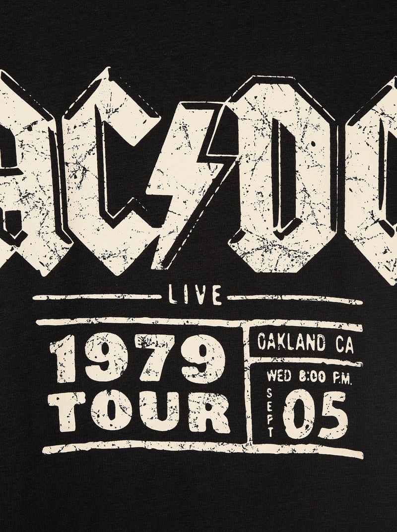 T-shirt à manches courtes 'AC/DC' Noir - Kiabi