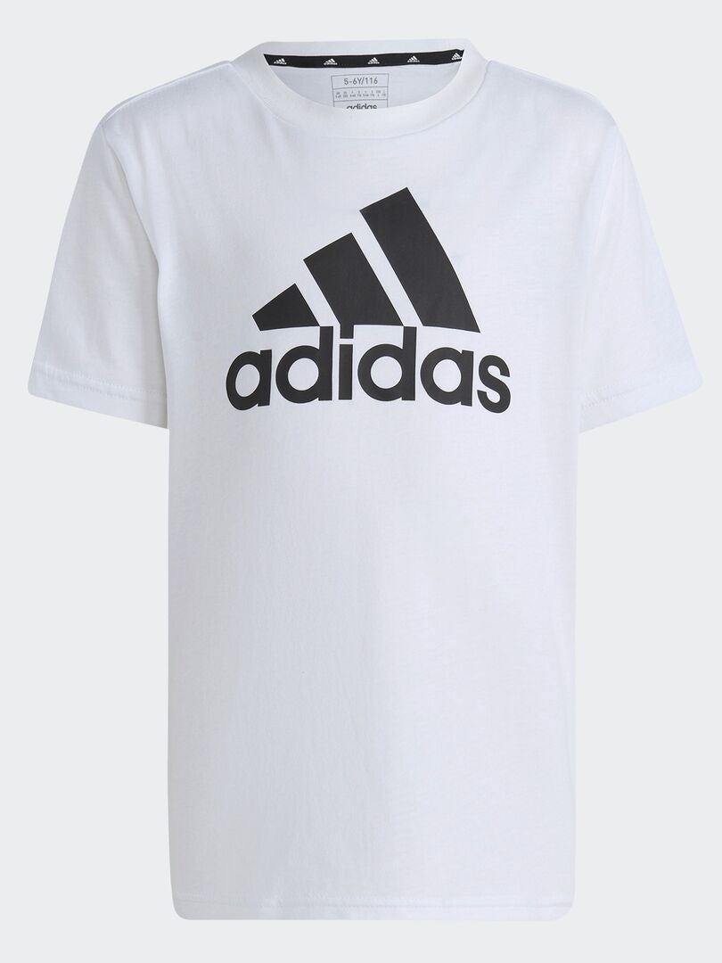 T-shirt à manches courtes 'adidas' Blanc/noir - Kiabi