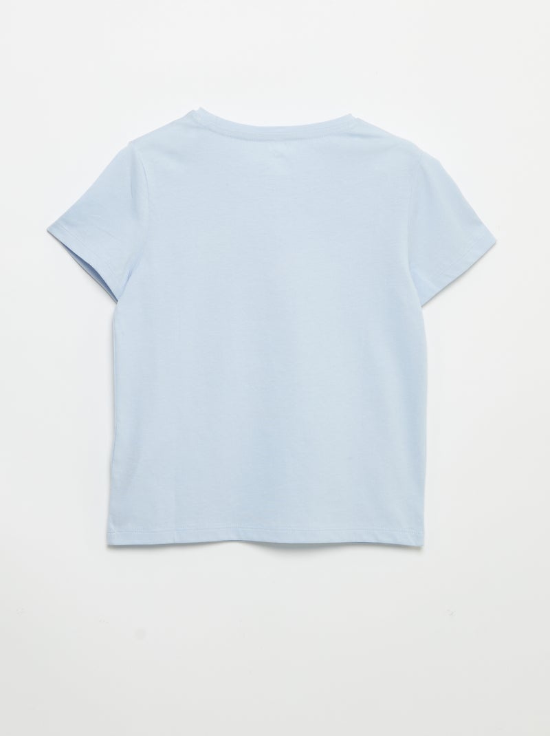 T-shirt à manches courtes avec animation Bleu - Kiabi