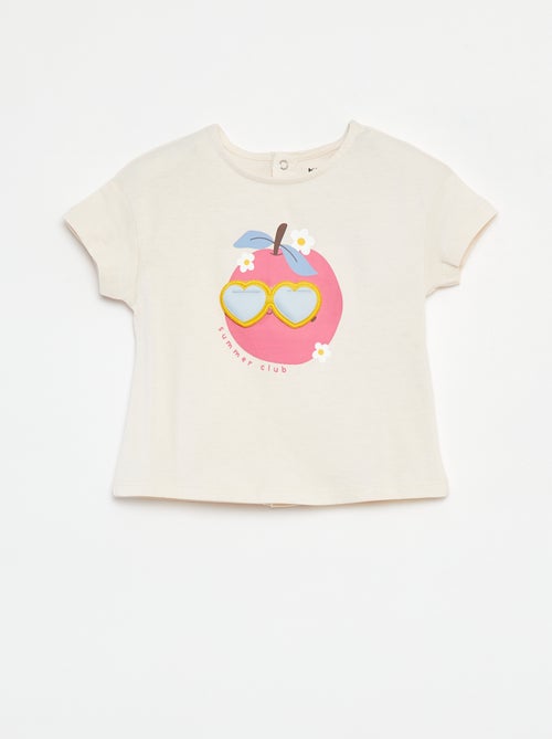 T-shirt à manches courtes avec animation - Kiabi