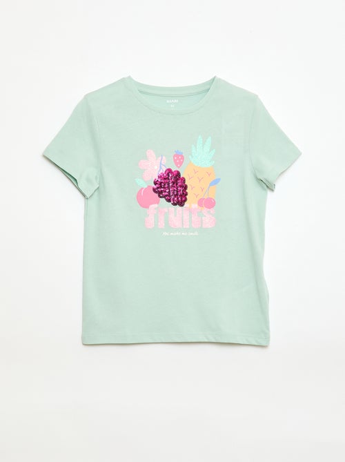 T-shirt à manches courtes avec animation - Kiabi