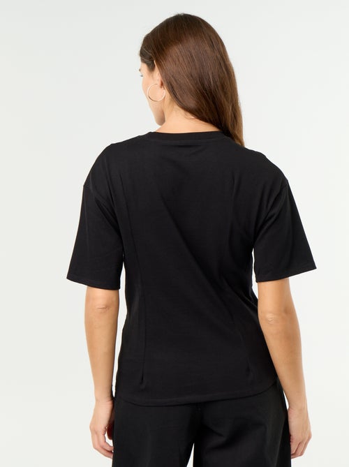 T-shirt à manches courtes avec bijou coquillage - Kiabi