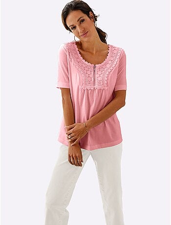 T-shirt à manches courtes avec broderie et encolure ronde - taille standard - witt