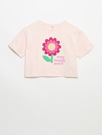 T-shirt à manches courtes avec broderies