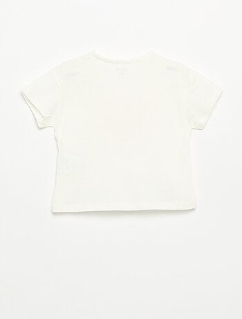 T-shirt à manches courtes avec cœur cousu