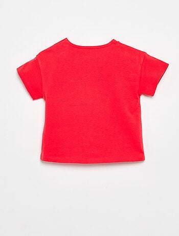 T-shirt à manches courtes avec cœur cousu