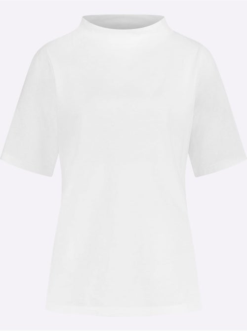 T-shirt à manches courtes avec col corolle en jersey coton - Taille standard - Moda Vilona - Kiabi T-shirt à manches courtes avec col corolle en jersey coton - Taille standard - Moda Vilona - Kiabi
