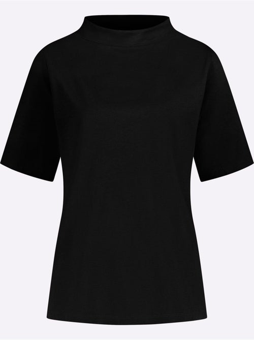 T-shirt à manches courtes avec col corolle en jersey coton - Taille standard - Moda Vilona - Kiabi