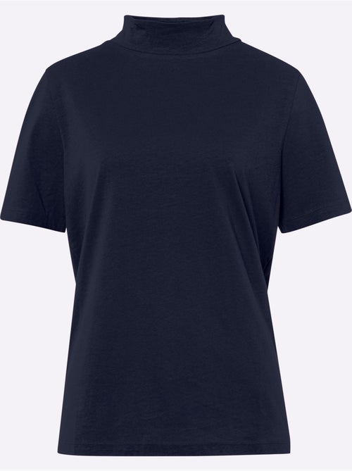 T-shirt à manches courtes avec col montant et agréable qualité - Taille standard - Moda Vilona - Kiabi T-shirt à manches courtes avec col montant et agréable qualité - Taille standard - Moda Vilona - Kiabi